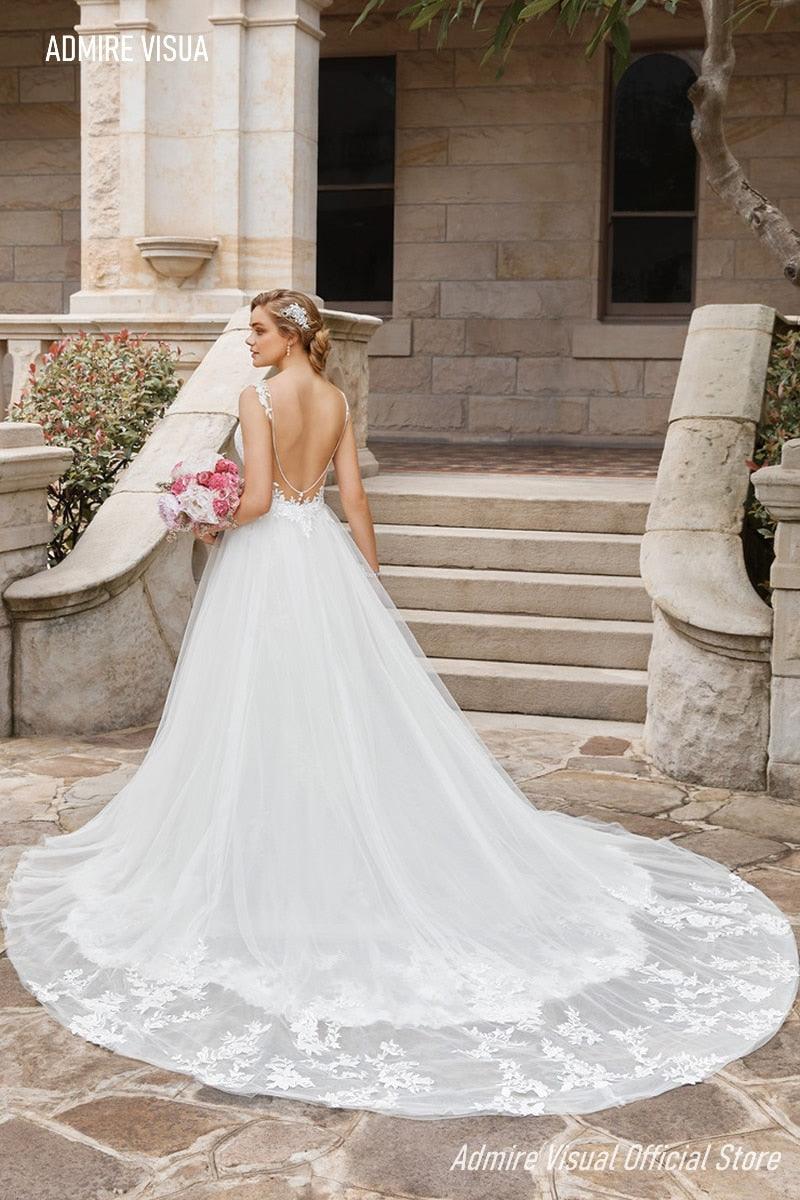Vestido de novia NumberSea de sirena con encaje, escote corazón, espagueti 2 en 1, sin espalda, para fiesta, talla grande, para novia