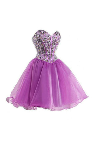 Purple Sweetheart Homecoming Dress Cocktail Dress Prom Dress