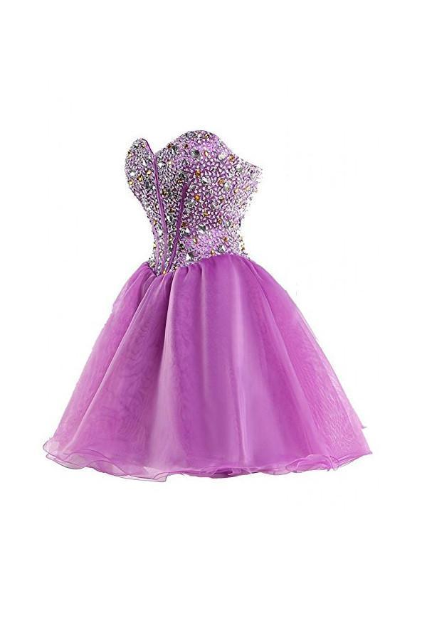 Purple Sweetheart Homecoming Dress Cocktail Dress Prom Dress