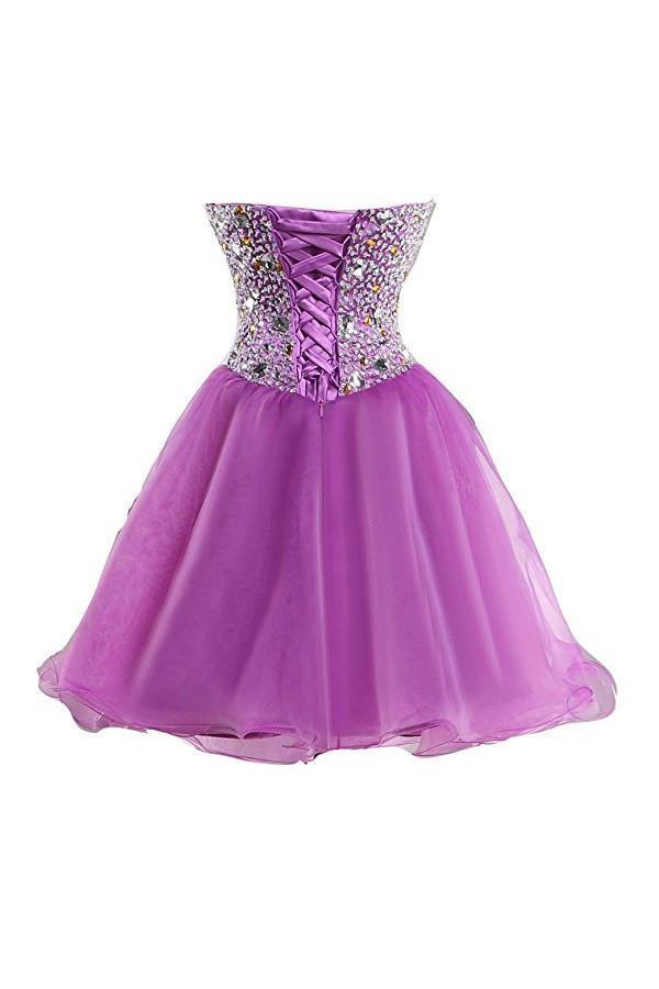 Purple Sweetheart Homecoming Dress Cocktail Dress Prom Dress