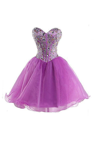 Purple Sweetheart Homecoming Dress Cocktail Dress Prom Dress