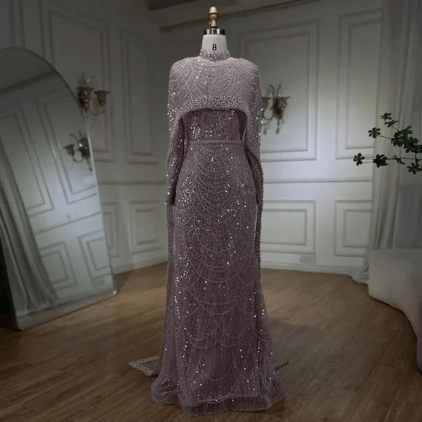 NumberSea-Serene Hill Muslim hajab Mermaid Long Cape Dubai Arabia Luxury Evening Dresses Gowns for Women Wedding Party 2024 LA72032M NumberSea-Serene Hill Muslim hajab Mermaid Long Cape Dubai Arabia Luxury Evening Dresses Gowns for Women Wedding Party 2024 LA72032M