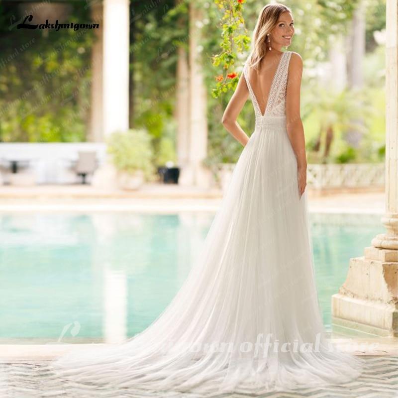 Vestido de novia romántico de encaje NumberSea con hombros descubiertos y largo