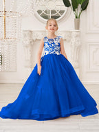 Elegante vestido de tul sin mangas estilo princesa de corte A para niña de las flores 