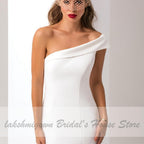Vestido de novia elegante de sirena con falda desmontable de satén NumberSea