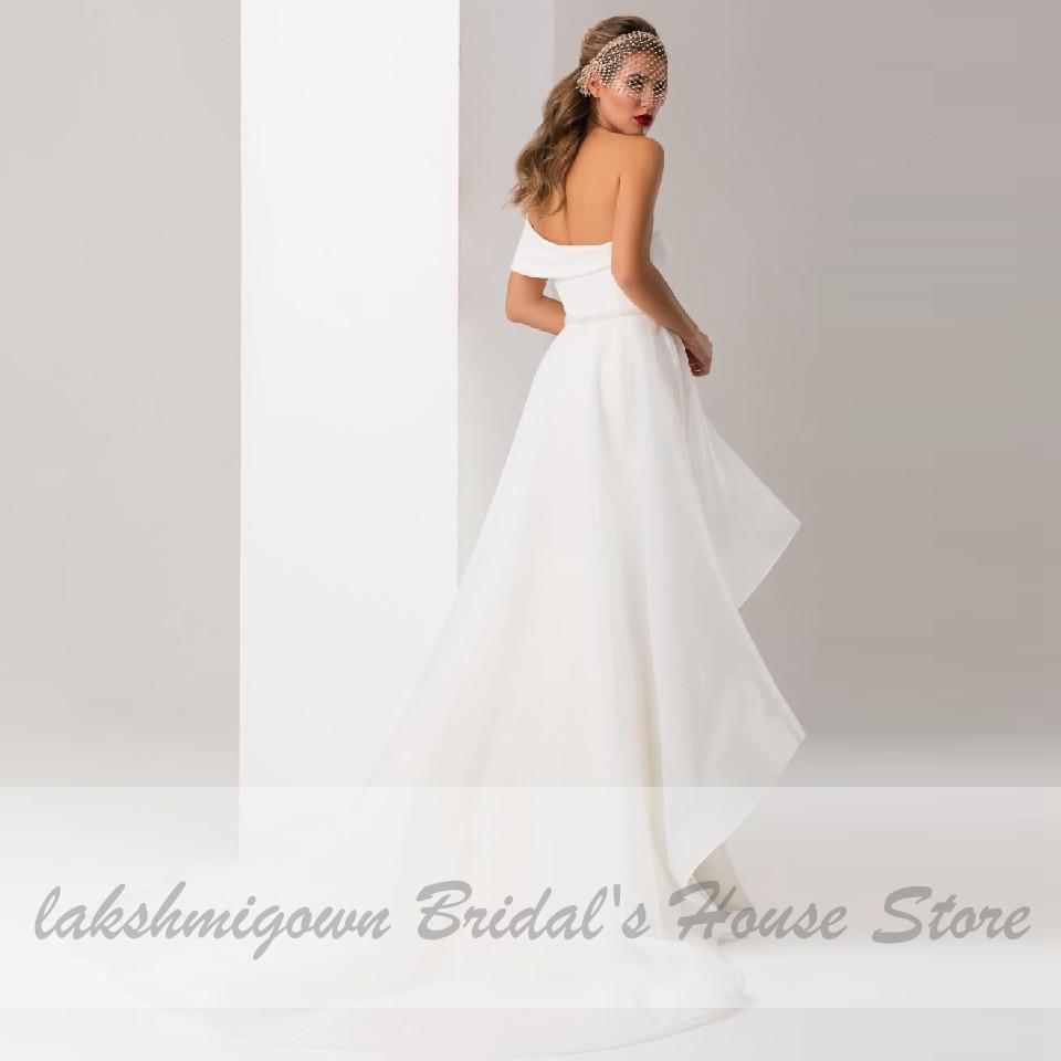 Vestido de novia elegante de sirena con falda desmontable de satén NumberSea