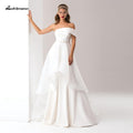 Vestido de novia elegante de sirena con falda desmontable de satén NumberSea