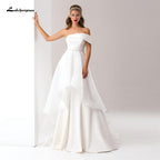 Vestido de novia elegante de sirena con falda desmontable de satén NumberSea