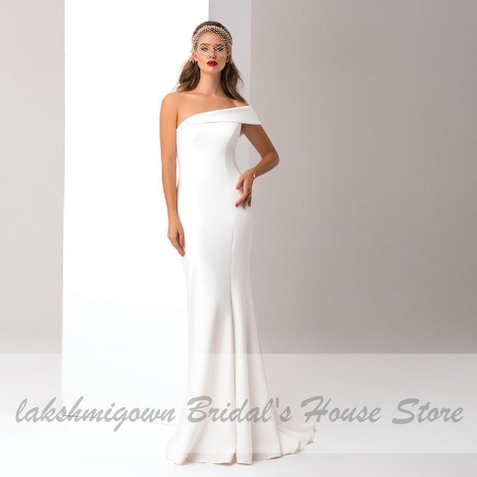 Vestido de novia elegante de sirena con falda desmontable de satén NumberSea