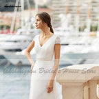Vestido de novia sirena de satén NumberSea 2021, sexy, sin espalda