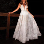 Vestido de novia sexy con escote en V profundo y espalda descubierta de NumberSea