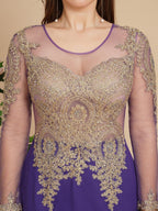 Vestidos de fiesta de sirena con mangas largas y apliques de encaje sexy