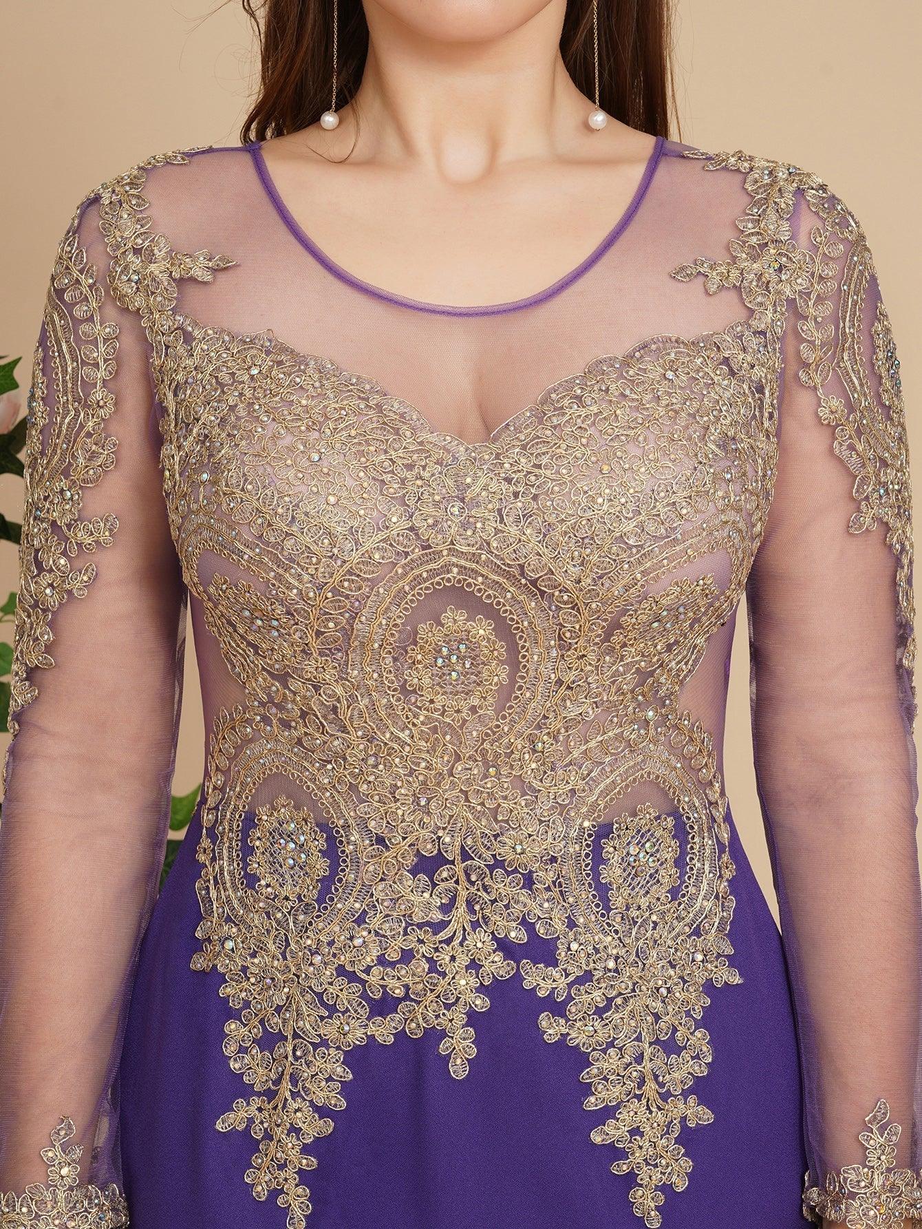 Vestidos de fiesta de sirena con mangas largas y apliques de encaje sexy