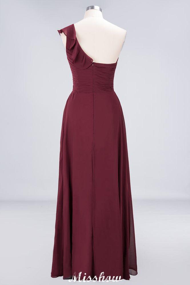 Sexy One-Shoulder Sweetheart Ärmelloses Brautjungfernkleid Rüschen Strand Hochzeitsfeierkleid