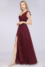 Sexy One-Shoulder Sweetheart Ärmelloses Brautjungfernkleid Rüschen Strand Hochzeitsfeierkleid