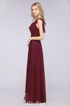 Sexy One-Shoulder Sweetheart Ärmelloses Brautjungfernkleid Rüschen Strand Hochzeitsfeierkleid