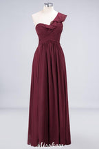 Sexy One-Shoulder Sweetheart Ärmelloses Brautjungfernkleid Rüschen Strand Hochzeitsfeierkleid