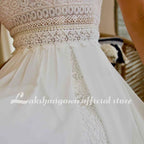 Vestido de novia de verano sexy con apliques de encaje de NumberSea