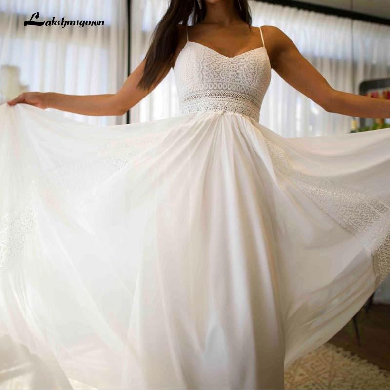 Vestido de novia de verano sexy con apliques de encaje de NumberSea
