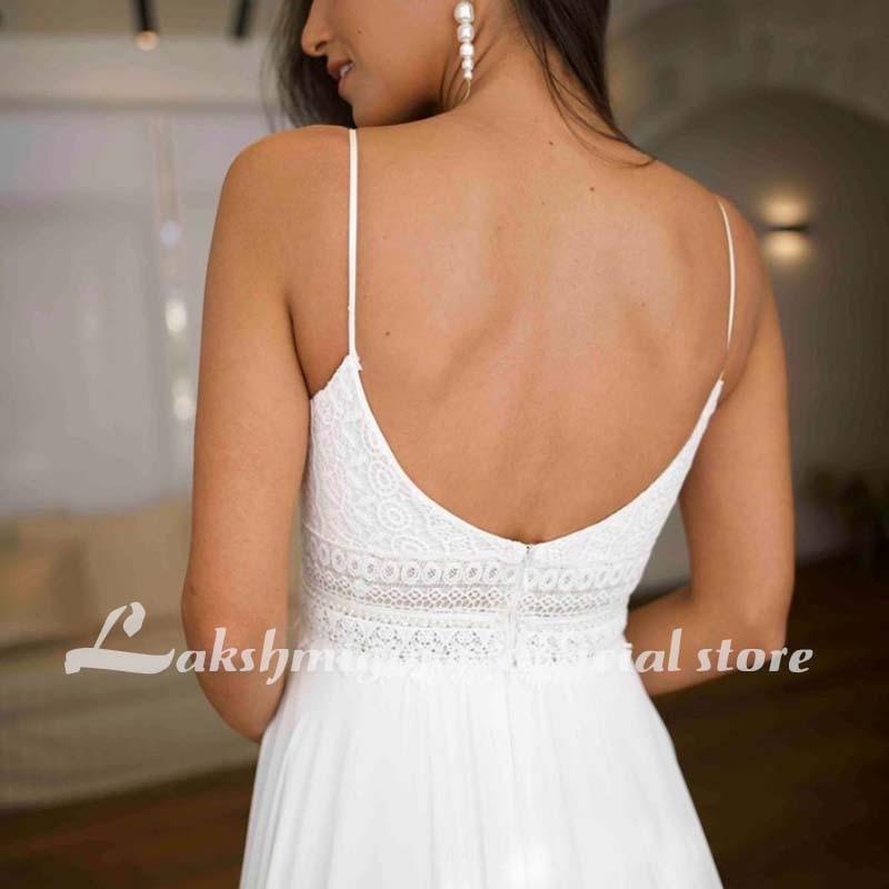 Vestido de novia de verano sexy con apliques de encaje de NumberSea