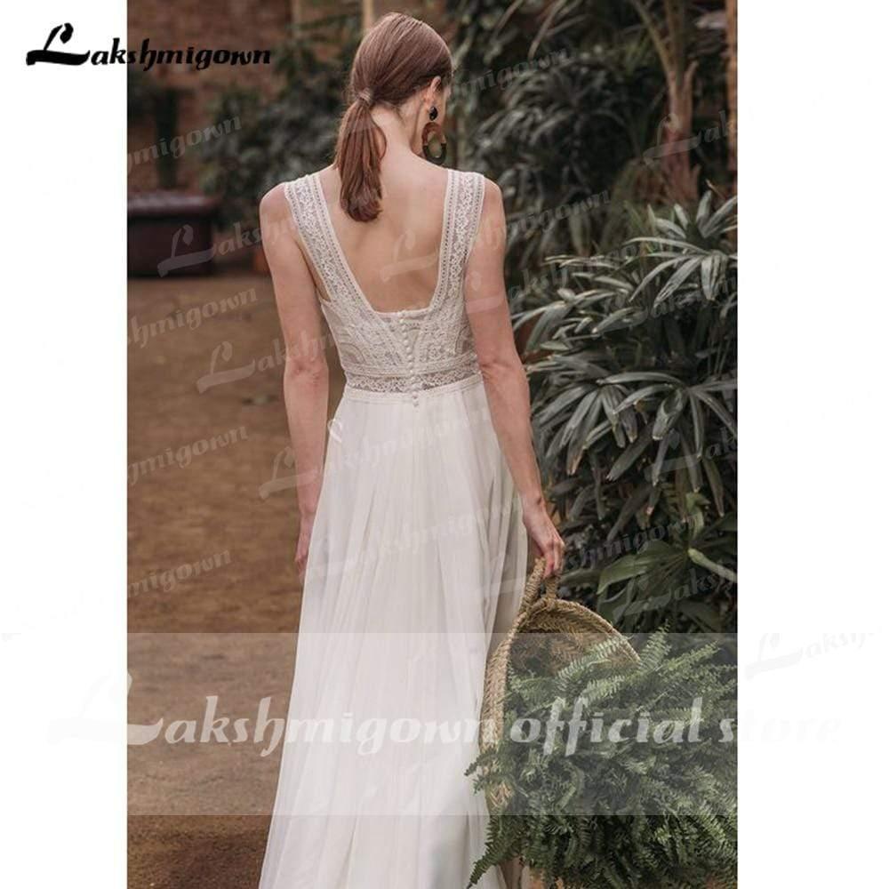 Vestidos de novia NumberSea con escote corazón, sin mangas, de encaje, de gasa y espalda descubierta