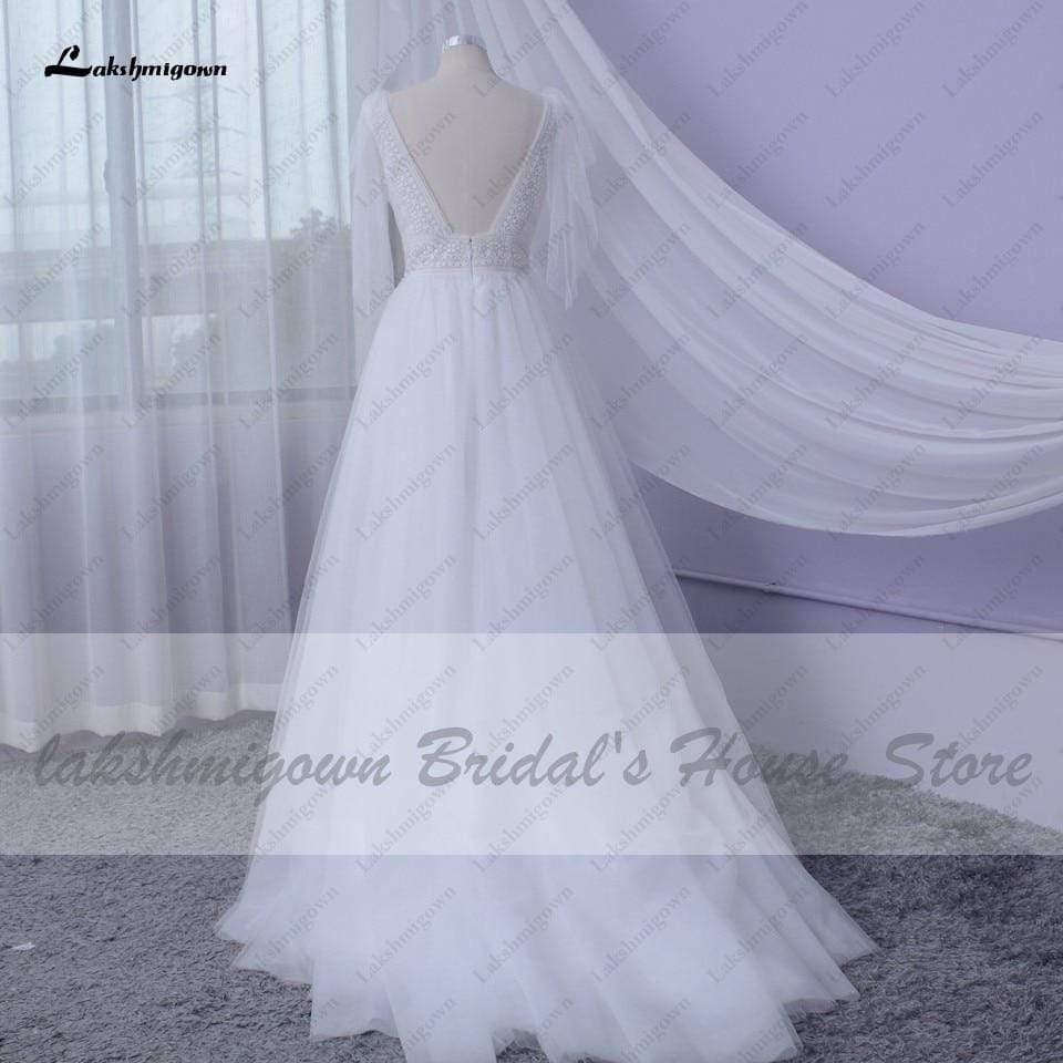 Vestido de novia sexy NumberSea línea A 2021, vestidos de novia con escote en V