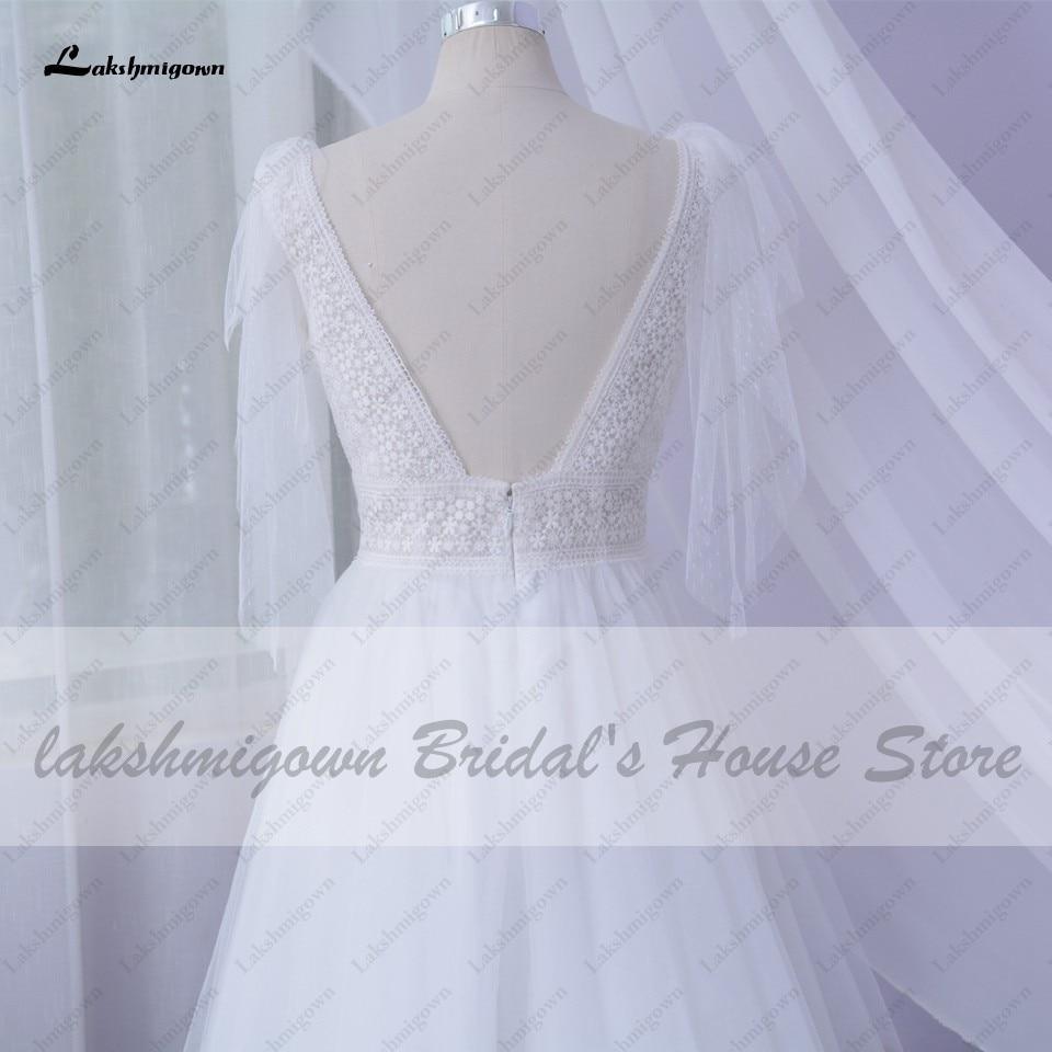 Vestido de novia sexy NumberSea línea A 2021, vestidos de novia con escote en V