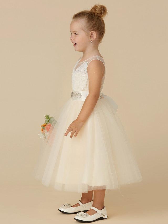 Vestidos cortos de princesa de tul para bodas, cumpleaños y desfiles de niñas de las flores
