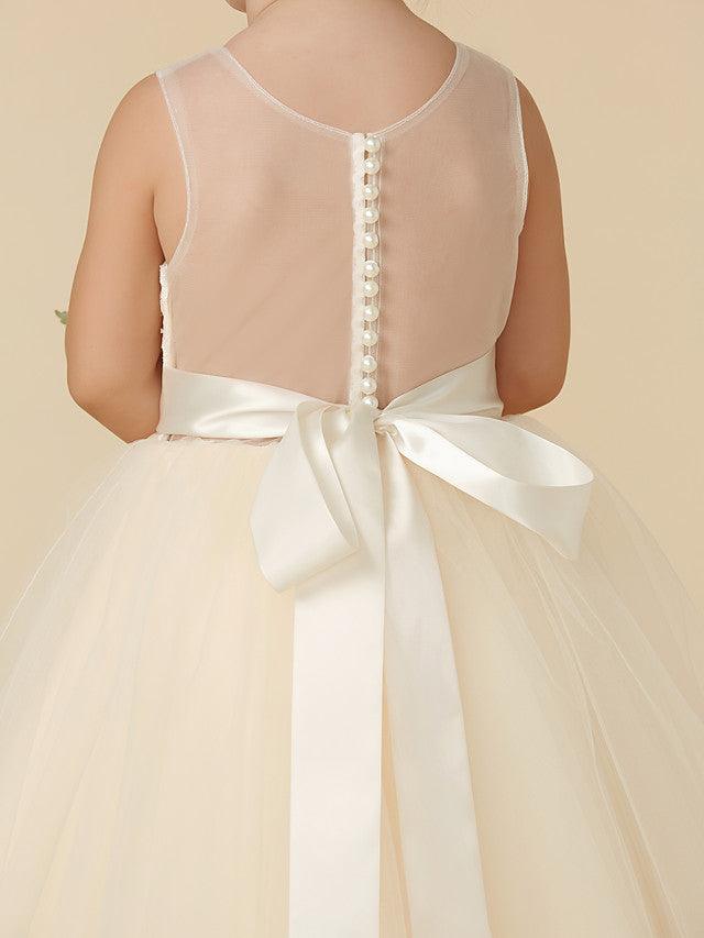 Vestidos cortos de princesa de tul para bodas, cumpleaños y desfiles de niñas de las flores