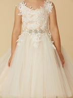 Short Princess Tulle Wedding First Communion Flower Girl Dresses