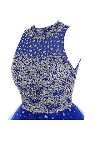 Kurzes Tüllkleid mit Perlenstickerei, Homecoming-Abendkleid