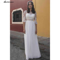 Vestido de novia sencillo de corte A para playa y verano de NumberSea
