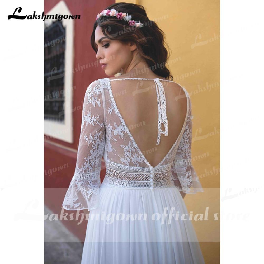 Vestido de novia sencillo de corte A para playa y verano de NumberSea