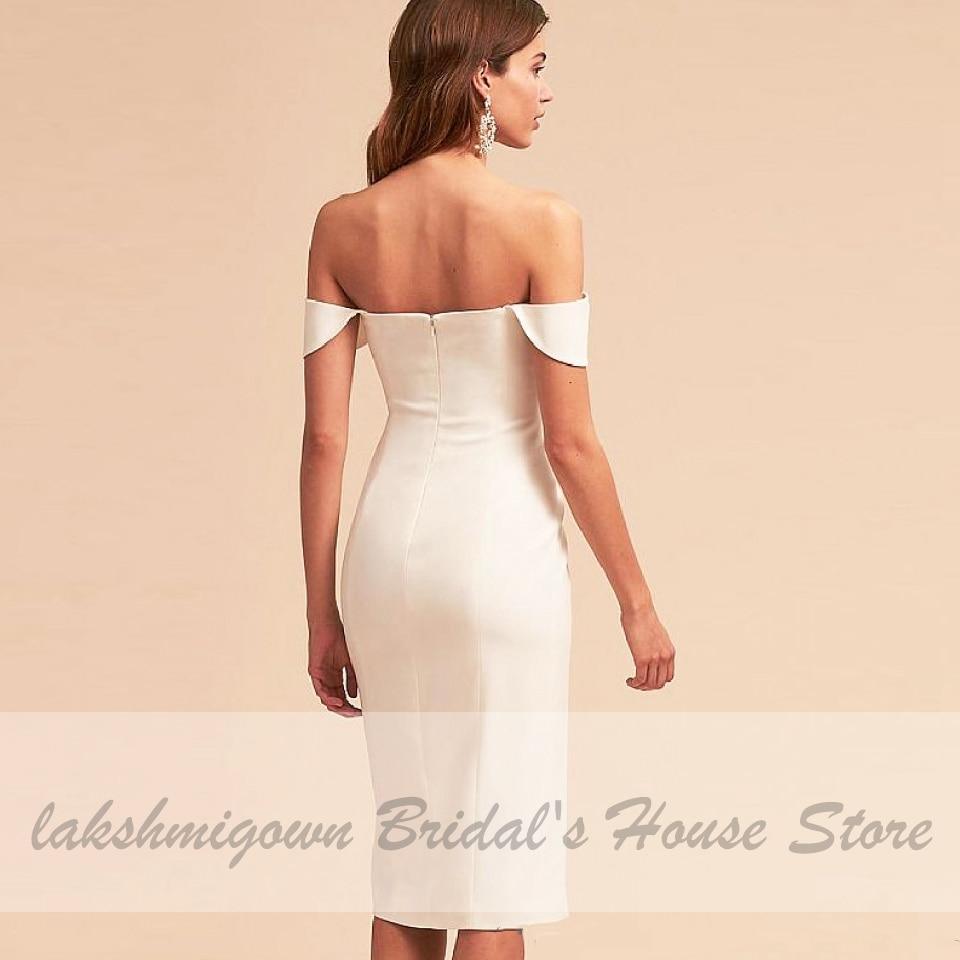Vestido playero sencillo de satén marfil de NumberSea, vestido de novia sexy para boda