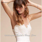 NumberSea Einfache Kurze Hochzeit Kleid Satin Sexy Braut Strand Spaghetti Trägern
