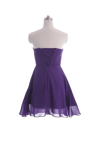 Simply Chiffon Strapless Bridesmaid Dress Homecoming Dress