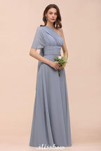Vestido de dama de honor sin mangas, corte A, largo hasta el suelo, vestido formal