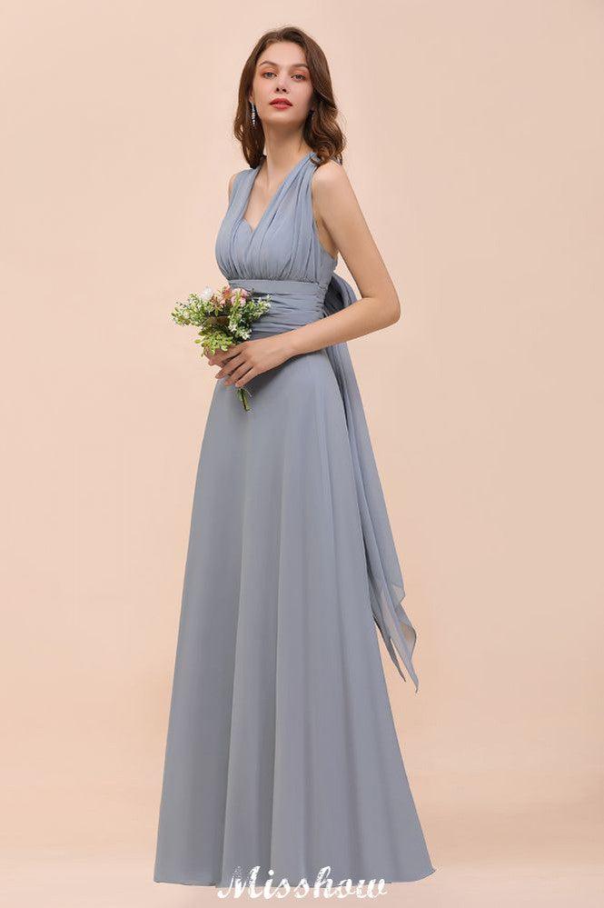 Vestido de dama de honor sin mangas, corte A, largo hasta el suelo, vestido formal