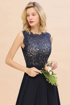 Sleeveless A-line Evening Maxi Gown Lace Appliques Floor Length Bridesmaid Dress Formal Party Gown