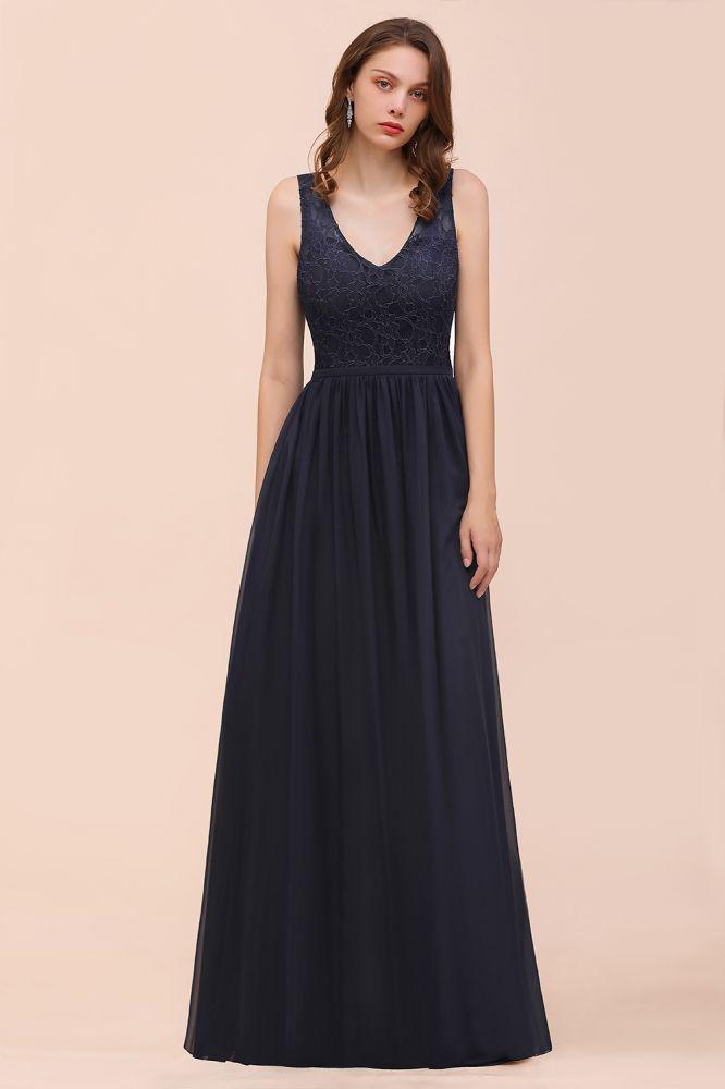 Ärmelloses schwarzes A-Linien-Abend-Maxikleid aus Chiffon, Brautjungfernkleid, formelles Kleid