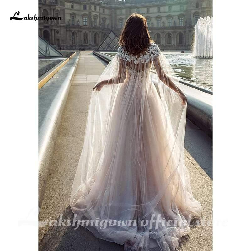 Vestidos de novia bohemios playeros sin mangas de NumberSea