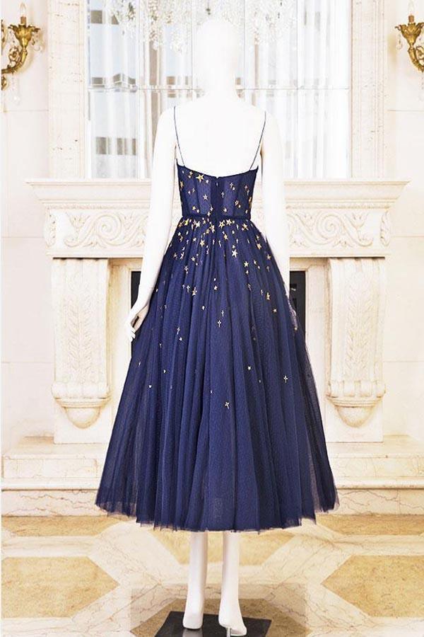 Vestidos de fiesta brillantes con estrellas y corte A para graduación.