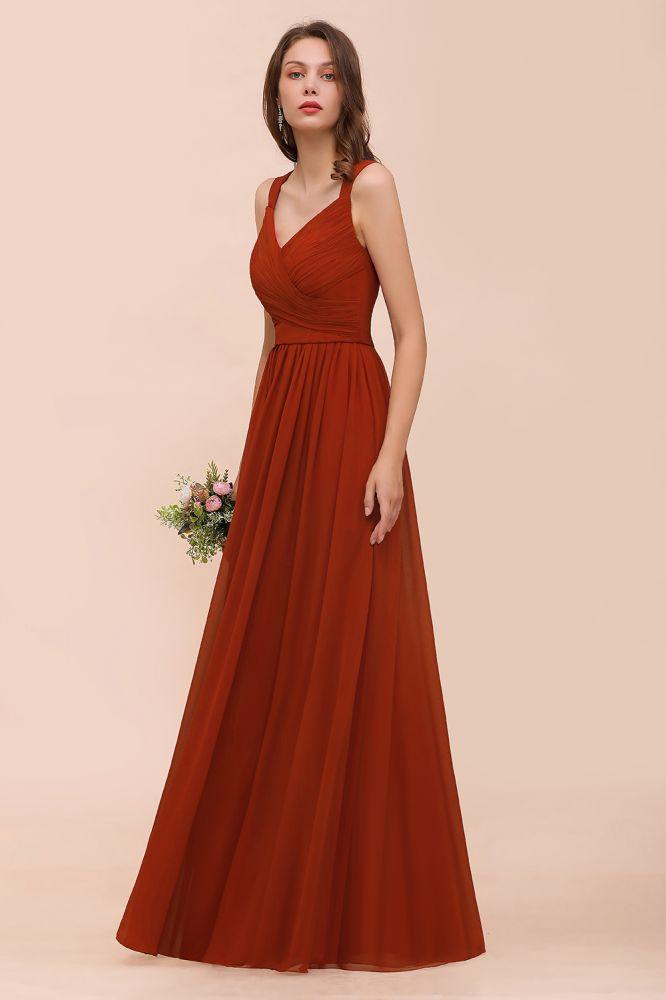 Vestido de noche ajustado con tirantes hasta el suelo para novia y dama de honor