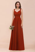 Vestido de noche ajustado con tirantes hasta el suelo para novia y dama de honor