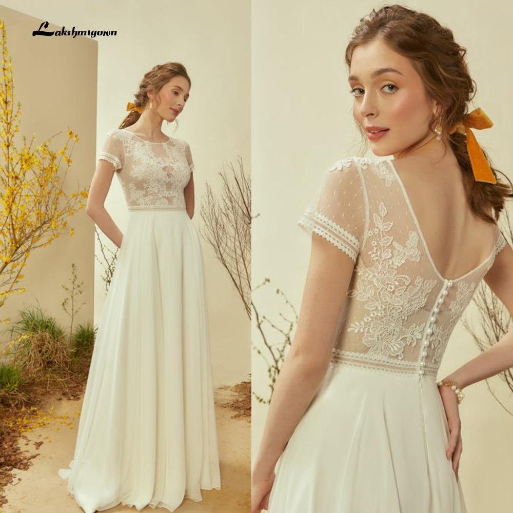 Vestidos de novia de playa NumberSea Sukienka Na Wesele color marfil, sexys, sin espalda, con apliques, vestidos de novia de talla grande, bata Mariee Lakshmigown