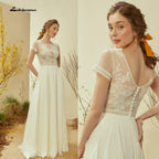 Vestidos de novia de playa NumberSea Sukienka Na Wesele color marfil, sexys, sin espalda, con apliques, vestidos de novia de talla grande, bata Mariee Lakshmigown