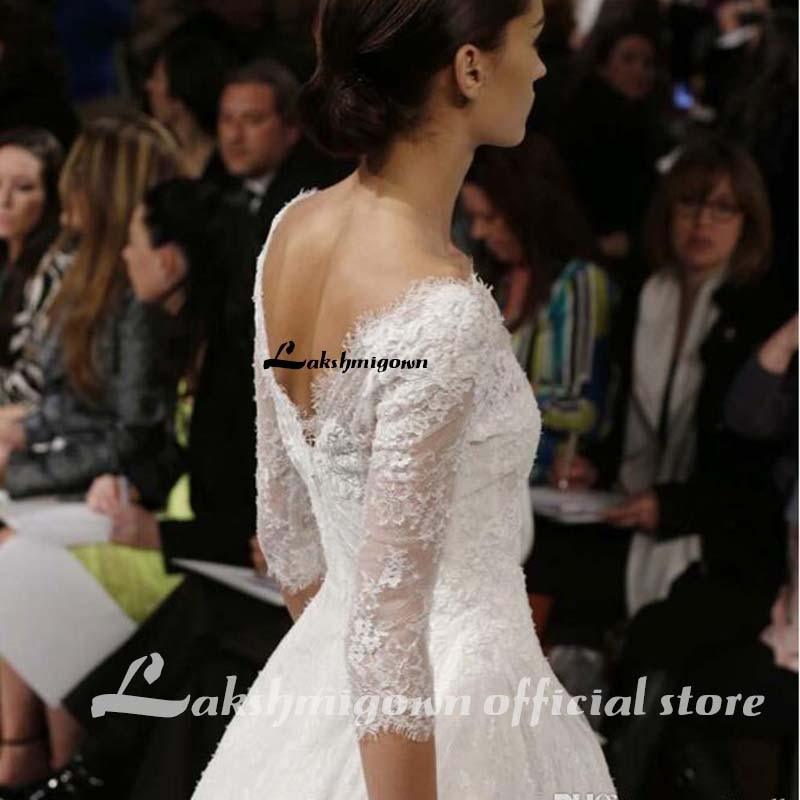 Vestidos de novia cortos de verano NumberSea con mangas 3/4 hasta la rodilla