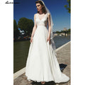 Vestido de novia de verano NumberSea, nuevo estilo, sin espalda, sexy, para playa, con escote en V