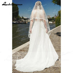Vestido de novia de verano NumberSea, nuevo estilo, sin espalda, sexy, para playa, con escote en V
