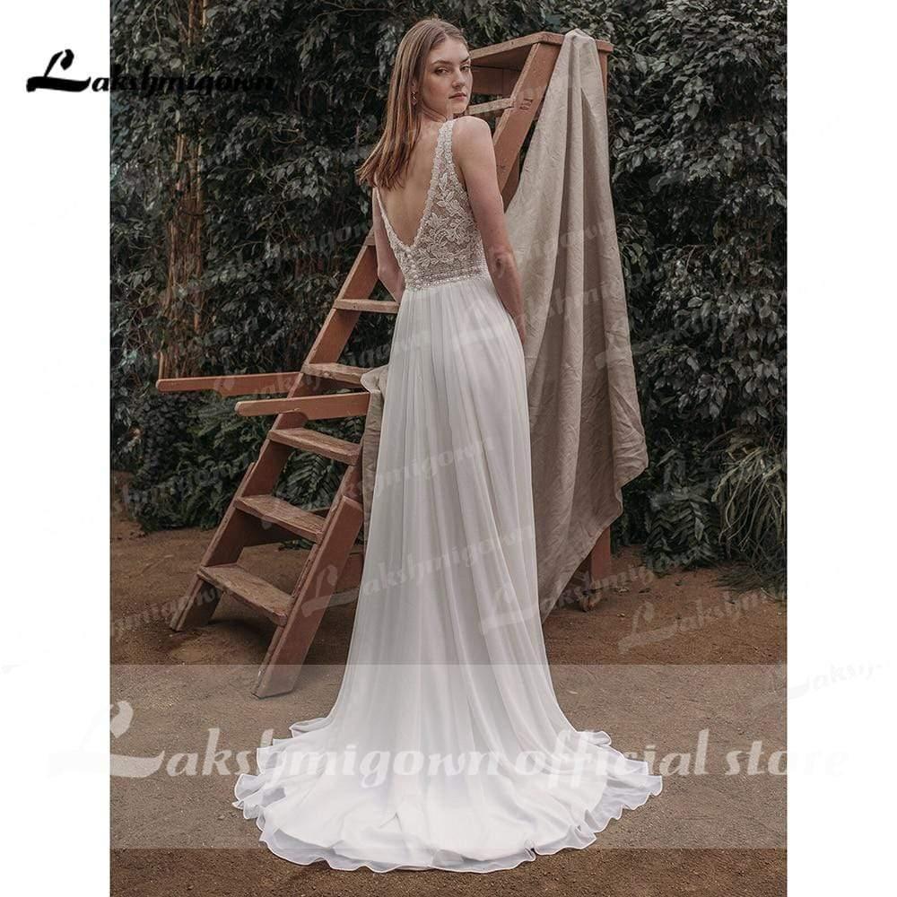 Vestidos de novia de corte A con escote corazón y espalda descubierta de NumberSea